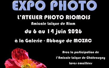 5ᵉ exposition de l'Atelier Photo Riomois — Galerie de l'Abbaye (Mozac)