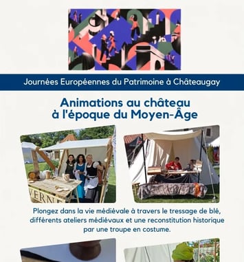 Animations au château à l'époque du Moyen-Âge