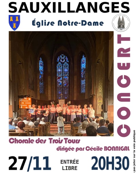 Concert de fin d’année de la Chorale des Trois Tours
